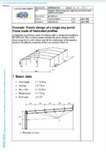 Example Elastic Design of A Single Bay Portal Frame Made of Fabricated Profile